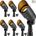 Gardencoin Low Voltage Landscape Spotlight 12V LED Outdoor Landscape Lighting Landscape Spot Lights Wired for Garden and Yard Aluminum Up Lighting Fixture with 5W MR16 Replaceable Bulb (6 Pack)