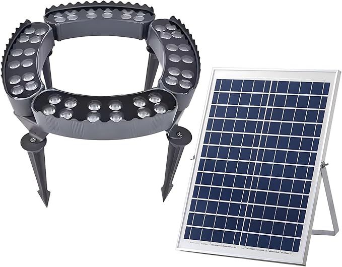 Solar Garden Lights Outdoor Led Ring Tree Light Landscape Spotlights for Driveways Courtyards Park(Red LightPack of 4)