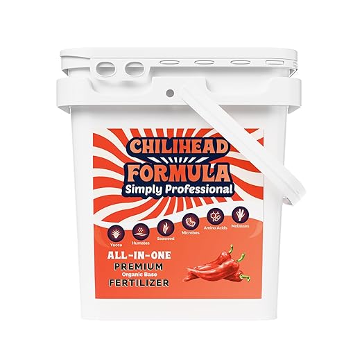 Chilihead Formula - All-in-One Fertilizer for Peppers &amp Chilies with Balanced Nutrition - Water Soluble Plant Food for Bold Harvests &amp Thriving Plants - 25 LB Bucket