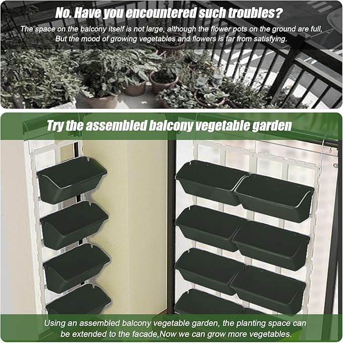LYNICESHOP Vertical Garden Planter Box 4-Tier Space-Saving Vertical Planters Outdoor Raised Garden Bed Indoor Outdoor Freestanding Planter for Vegetables Herbs &amp Flowers (Dark Green)