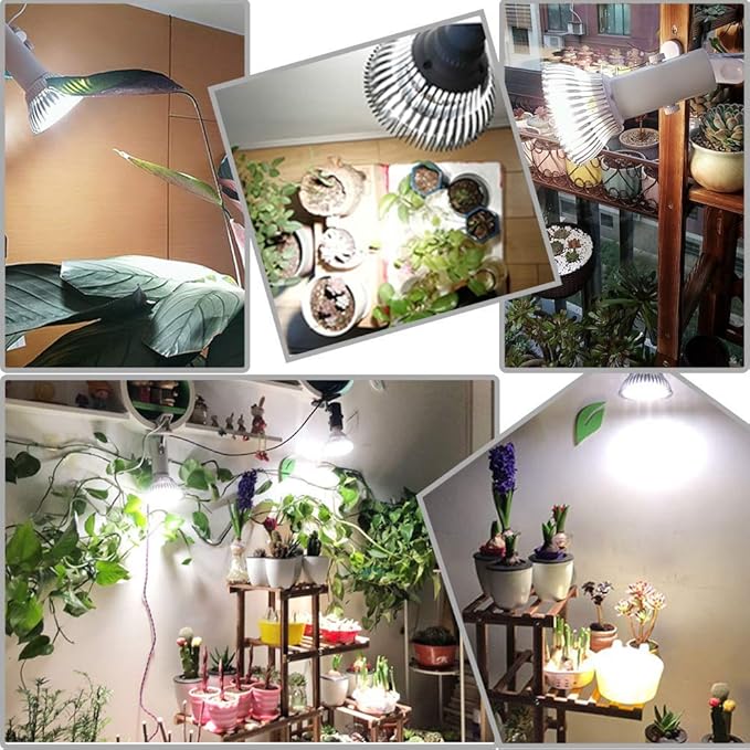 MILYN LED Grow Light Bulb for Indoor Plants Full Spectrum Pure White Grow Lamp 2 Pack 100W E26 LED Plant Bulb for Seedlings Flowers Greenhouse Vegetable Succulent Houseplants Hydroponic