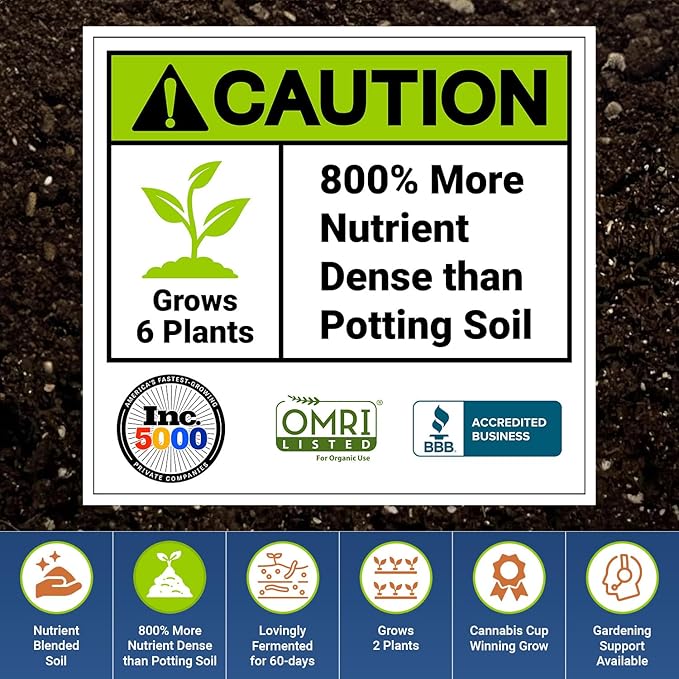 California Super Soil Premium 100% Organic Super Soil Kit 18+ Nutrient Blend - Living Soil Technology - Potting and Garden Soil for Indoor Grow Kit - Includes (7X) 6 Lbs Bag of CaliSuperSoil