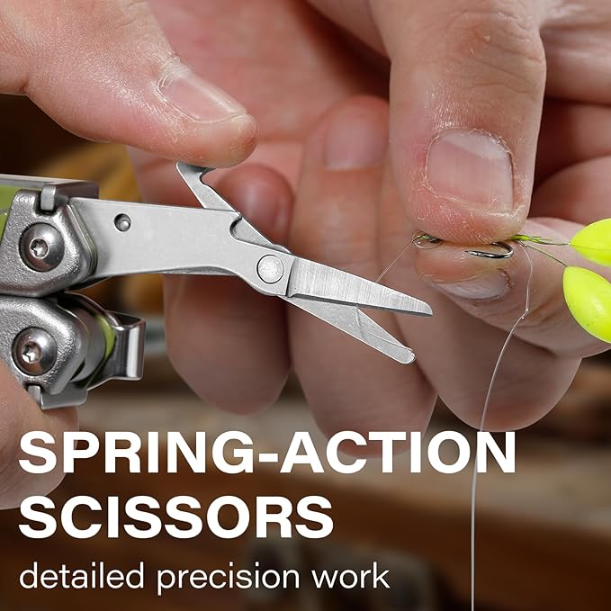 Multitool 21-in-1 Multi Tool Pliers with Safety Locking and Spring-Action Scissors Heavy-duty Stainless Steel Multi-tool Set with Nylon Sheath for Work Home Garden DIY &amp Auto Olive Green