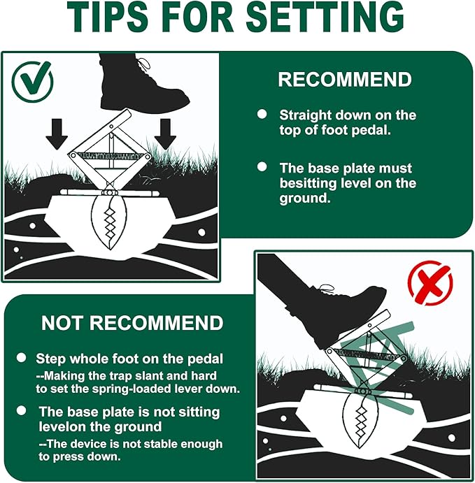 Upgraded Mole Trap Scissor Mole Traps for Lawns That Kill Best Easy Step Setup