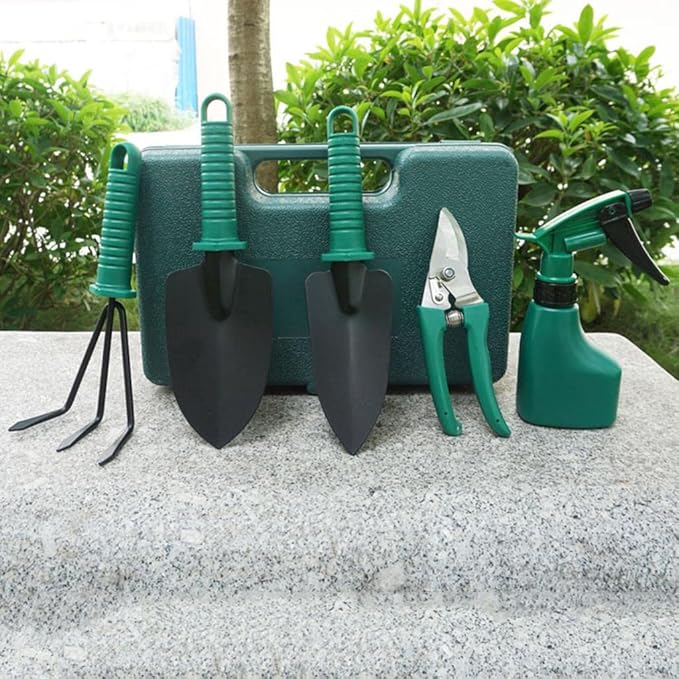Gardening Tools Set Portable 5Pcs Stainless Steel Garden Tool Sets Gardening Gifts for Women Men
