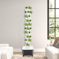Vertical Hydroponic Tower Garden System 10 Layer 50 Slots Vegetable Growth Planter Hydroponics Growing System with Water Circulation Timer &amp Water Pump for Balconies Courtyards Roofs