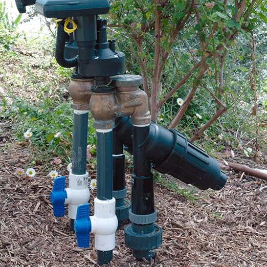 DIG P17-200 1 All-Purpose Heavy Duty Drip Irrigation Kit MPT Inline Y Filter with 200 Mesh Stainless Steel Screen and Flush Cap for Optimal Irrigation Protection