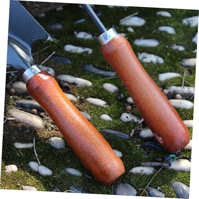 4pcs Small Garden Tool Set with Extended Narrow Shovel Dual-use Hoe and Rake Three-Prong Cultivator and Soil Scoop for Planting and Gardening Supplies
