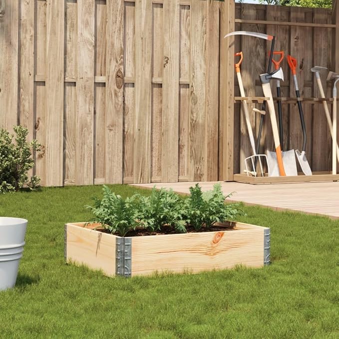 Foldable Design Wooden Garden Planter Box Wood Raised Garden Bed Raised Garden Boxes Outdoor Planter 31.5x23.6 Solid Pine Wood-121