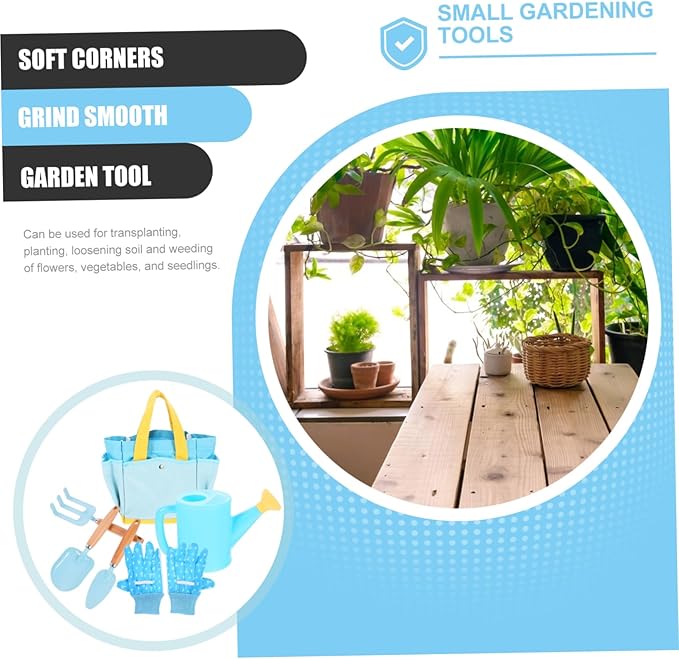 GALPADA 1set Boy Girl Gardening Tools Set Planting Tools for Boys and Girls Including Rake and Shovel Lightweight Outdoor Gardening Activities for and