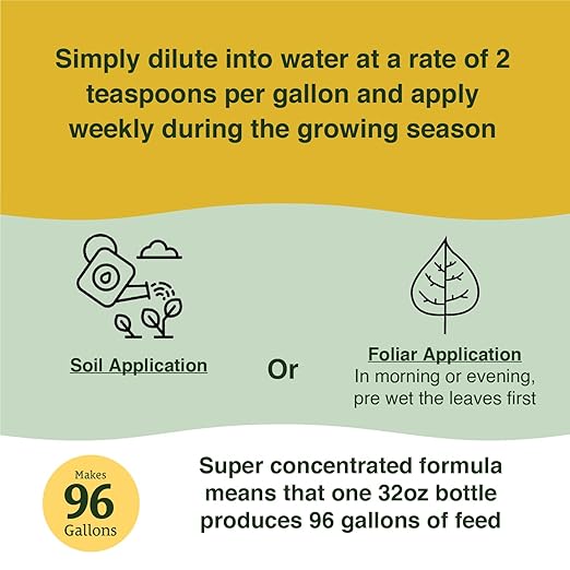 Farmer's Secret Tomato Booster Fertilizer (32oz) - Super Concentrated - 3:8:7 Ratio Fortified with Humic Acid Iron and Calcium - Grow More Tomatoes