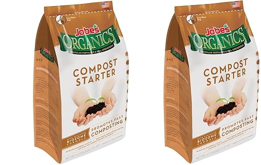 Jobe’s Organics Compost Starter 4-4-2 Organic Gardening Compost Accelerator tyYmjF 2Pack (4 pound bag)