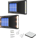 Solar Wall Lamps LED Solar Powered Lights Wall Mounted Outdoor Garde Waterproof IP65 Shatterproof Solar Lamp for Patio Home Landscape Spotlights Deck Lights Camping 2 Pack