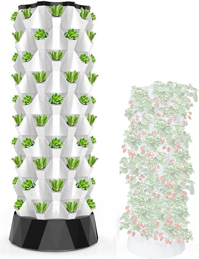 Hydroponics Growing Soilless Culture Growing Kit Aquaponics Grow Aeroponics Growing Kit Column Tower Planting Box for Fruits And Vegetables170cm