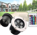 Outdoor Recessed LED Spotlight - Submersible 12V IP68 Waterproof Light for Pond Fountain Spa Garden Patio Lawn and Driveway