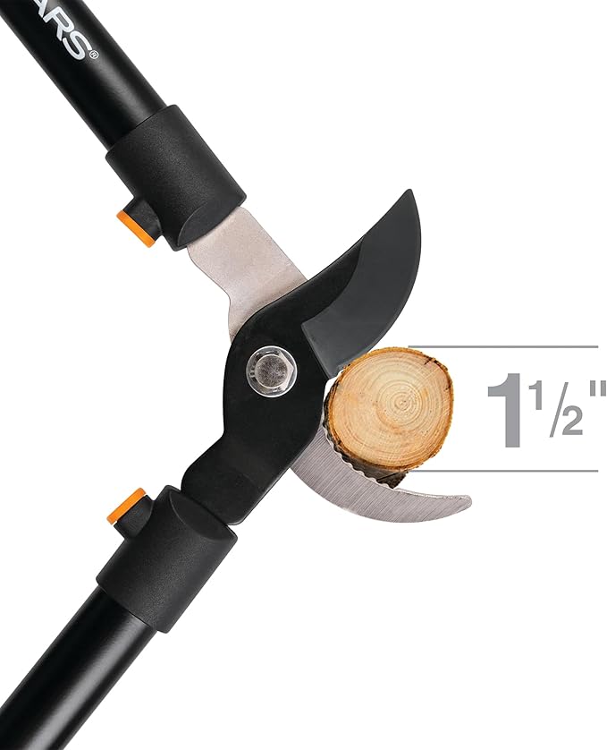 Fiskars 28 Loppers for Tree Trimming Heavy Duty Rust-Resistant Sharp Bypass Steel Blade Loppers Branch Cutter up to 1.5 Diameter Cut Capacity Shock-Absorbing Handle Garden Tools