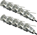 1/10PCS Recessed LED Spotlight - Mini In-Ground Well Light 1W 12V DC 120° LED Beam Angle Spotlight IP67 Waterproof Outdoor Landscape Lighting(Warm White 3000K10PCS-(DC-12V))