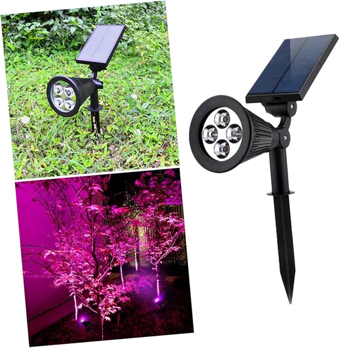 2pcs Lights Decorative Ground Plug Outdoor Solar Spotlights for Garden Pathway