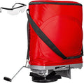 Walensee Handheld Seed Spreader with 25lb Bag Frame Support Flow Control Enclosed Gears Rear Baffle Adjustable Strap &amp Goggles – Bag Seeder for Lawn and Garden Red