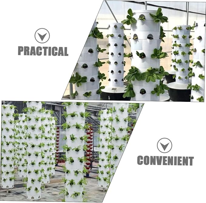 Happyyami Hydroponic Planting Cups Plant Containers Mesh for Hydroponics Growing Tower Cup