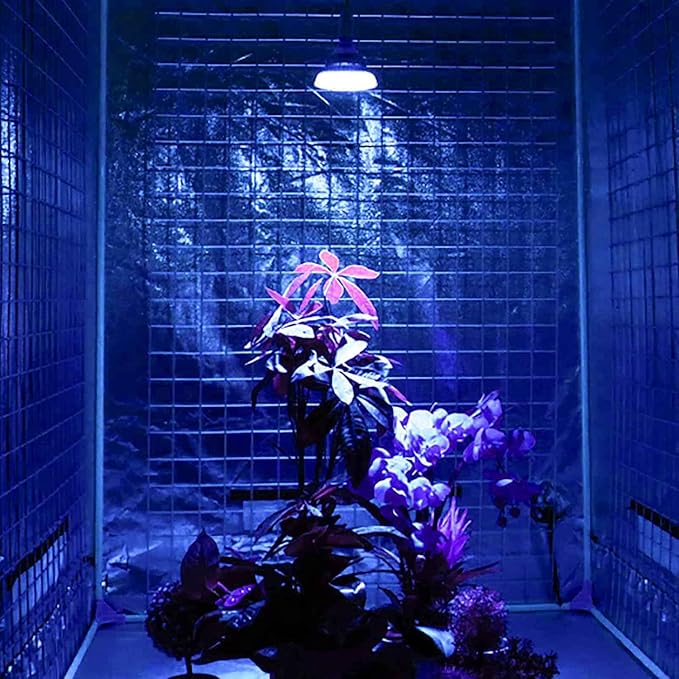 Full Blue Led Grow Lights Bulbs with 440nm 460nm Light LED Plants Grow Lamp Promote Photosynthesis2 Pack