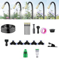 360° Curved Garden Automatic Irrigation Kit for GardenBendable Adjustable Nozzle Drip Irrigation Garden Watering for Flower Greenhouse Nursery(10per 10 Meters)