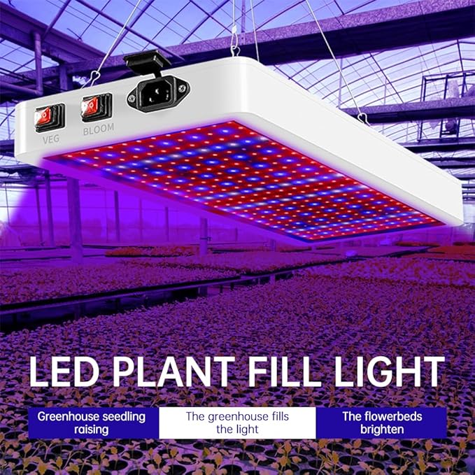 Grow Lights for Indoor Plants Full 216 LEDs 3 Modes Large Coverage Height Adjustable - Efficient Photosynthesis Durable Heat Dissipation Ideal for Indoor Gardeni