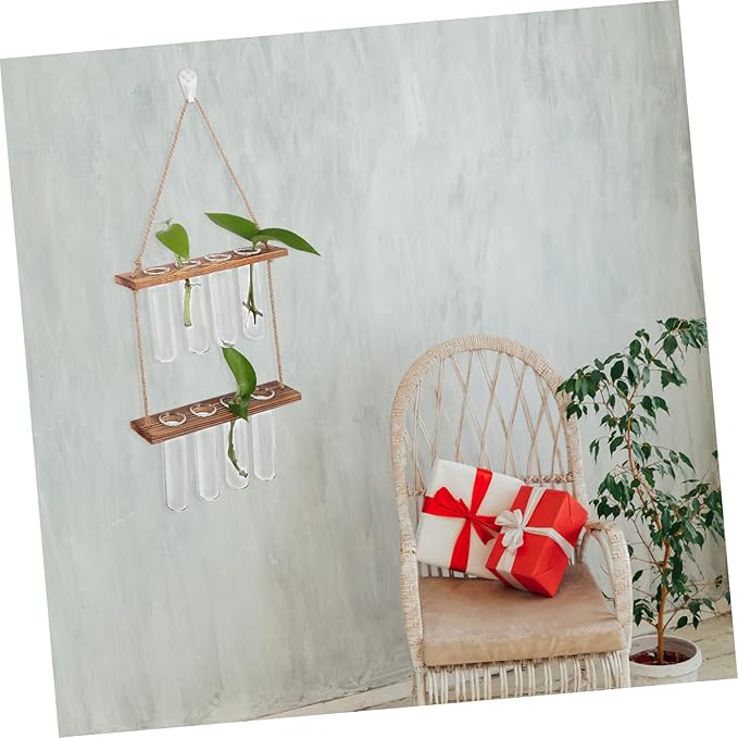 Wall Hanging Propagation Station Hydroponic Kit Plant Propagation Tubes for Home Decor