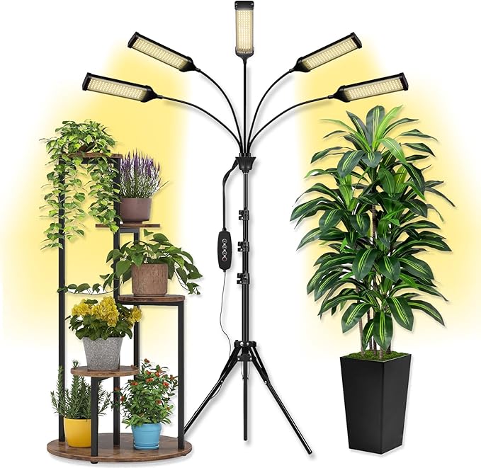 Plant Light for Indoor Plants Full Spectrum Indoor Grow Light with Timer (Full Spectrum)