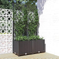 Garden Planter with Trellis Garden Raised Beds Planter Boxes Standing planters Raised Flower Bed Suitable for Orchard Corridor Nursery Courtyard Black 31.5x15.7x53.5 PP