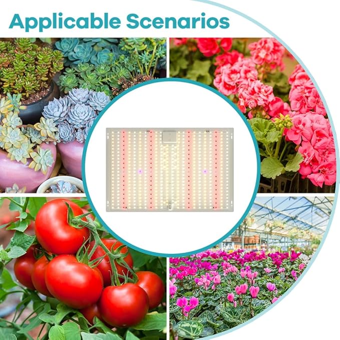 2 PCS 1500 W LED Plant Lamp Dimmable Grow Lights for Seed Starting Seedlings Veg Flower UV IR Full Spectrum Best LED Grow Light for All Indoor Plants Full Spectrum Diodes Fill lamps US Plug With Hook