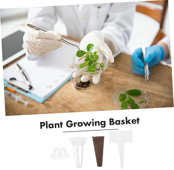 3sets Vertical Garden Hydroponic Kit Grow Baskets Sponges Soilless Planting Pots for Hydroponics Complete Growing System