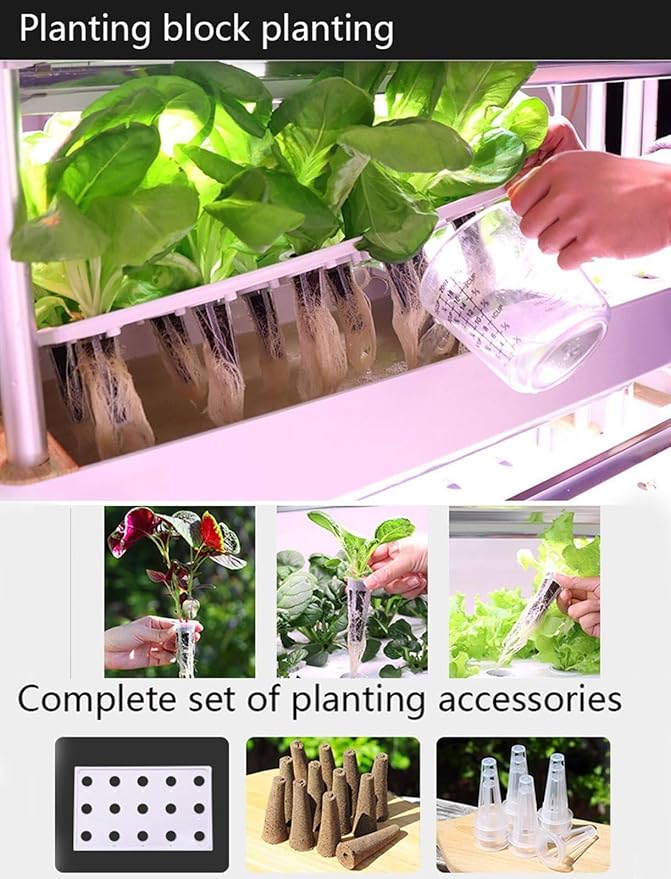 3/4 Tier Hydroponics Tower SetIndoor Garden Hydroponic GrowingHydroponic PlanterPlant Vertical Hydroponics for HerbsFruits Vegetables90hole
