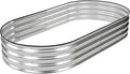 NEWBULIG Heavy-Duty Galvanized Oval Raised Garden Bed for Outdoor Metal Planter Box with Open Base Easy Assembly with Safe Edges for Vegetables/Flowers/Herbs