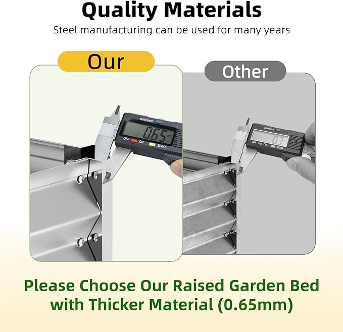 SUPERLELE 6x3x1ft Silver Galvanized Raised Garden Bed Thickened Metal Planter Box for Outdoor Vegetables &amp Flowers 72 L x 36 W x 12 H