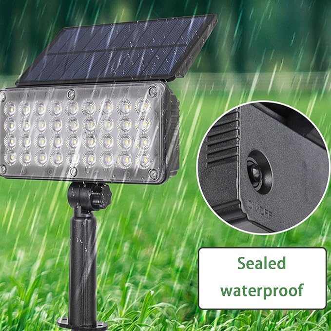 LED Outdoor Solar Lights Waterproof Landscape Spotlights RGB Garden Lights Wireless Solar Powered Outdoor Lights/Lighting for Yard Walkway Driveway Porch Patio
