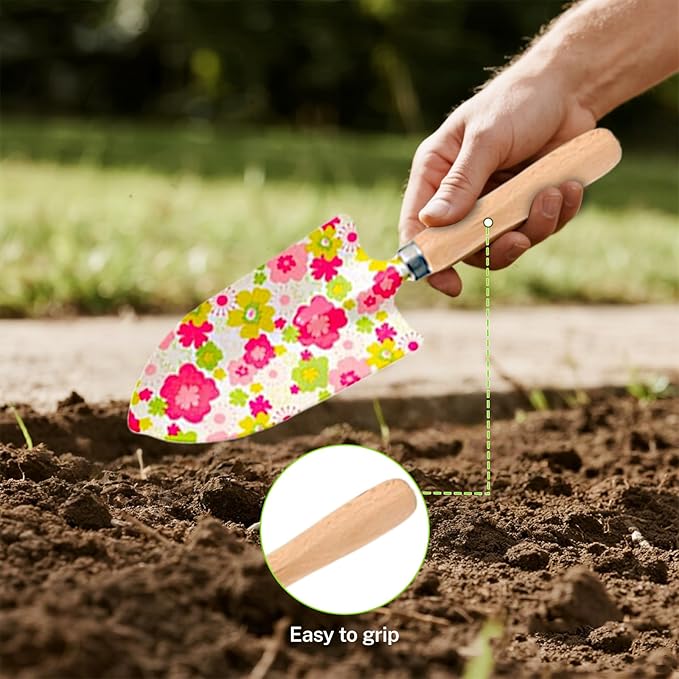 Heavy Duty Floral Gardening Tools Kit - 26PCS Gardening Tool Set with Non-Slip Rubber Handle Complete Gardening Tool Bag Set for Women