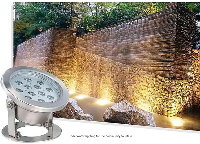 Submersible LED Fountain Lights - Underwater Landscape LightWaterproof Energy Saving Lights for Fish Pond Tank Pool Water Garden(White24W(DC24V))