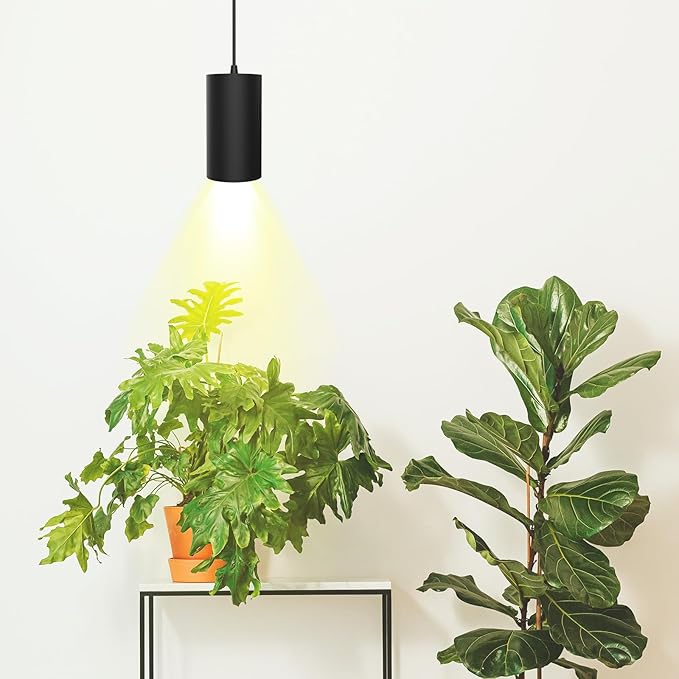 STERREN Hanging Grow LightsPlug in Pendant Light for Indoor PlantsFull Spectrum Plant Light with ON/Off Switch Auto Timer Decorative LED Grow Light with 21 FT Power Cord