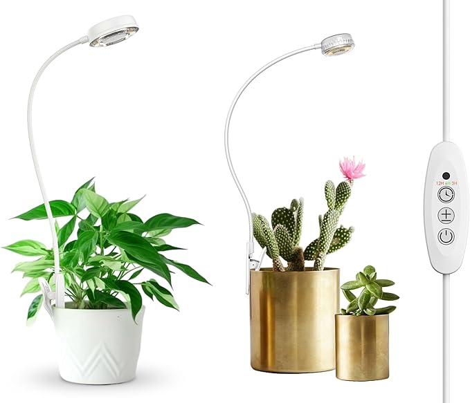 SANSI Grow Lights for Indoor Plants LED Pot Clip Plant Light for Growing 10 W+ 5 W 2 Pack