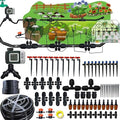 160Ft Drip Irrigation System with Water Timer for Garden Main Water Hose ID 1/2inch 30Ft 1/4in 130Ft Sufficient Water Pressure Irrigation Dripper Waterflow Evenly Easy DIY Garden Watering System