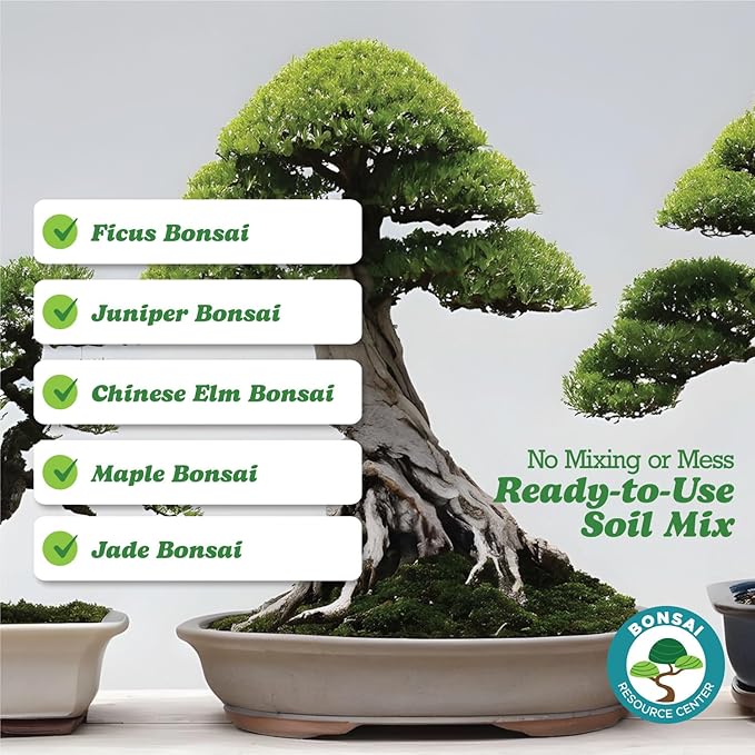 100% Organic Bonsai Soil – All-Natural Well-Draining Potting Mix for Healthy Bonsai Succulents Cactus &amp Kokedama | Pumice Akadama Bark | Made in USA | 3L Bag