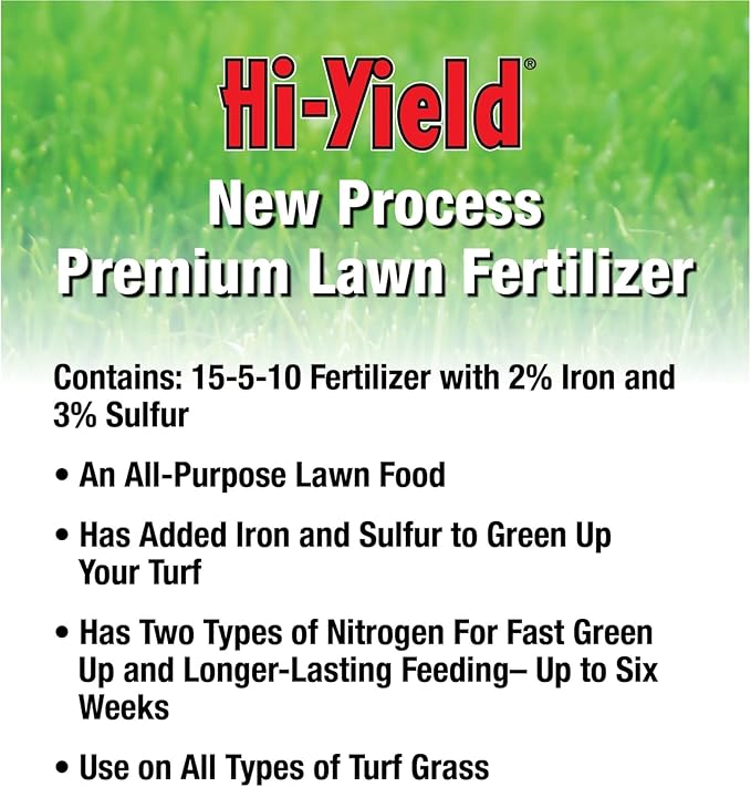 Hi-Yield (34020) New Process Premium Lawn Fertilizer 15-5-10 (16 lbs.)