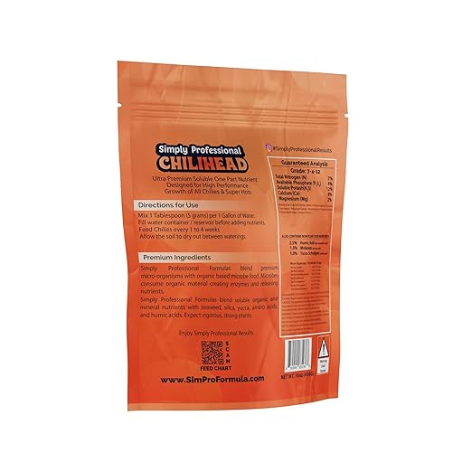 Chilihead Formula - All-in-One Fertilizer for Peppers &amp Chilies with Balanced Nutrition - Water Soluble Plant Food for Bold Harvests &amp Thriving Plants - 1 LB Pouch