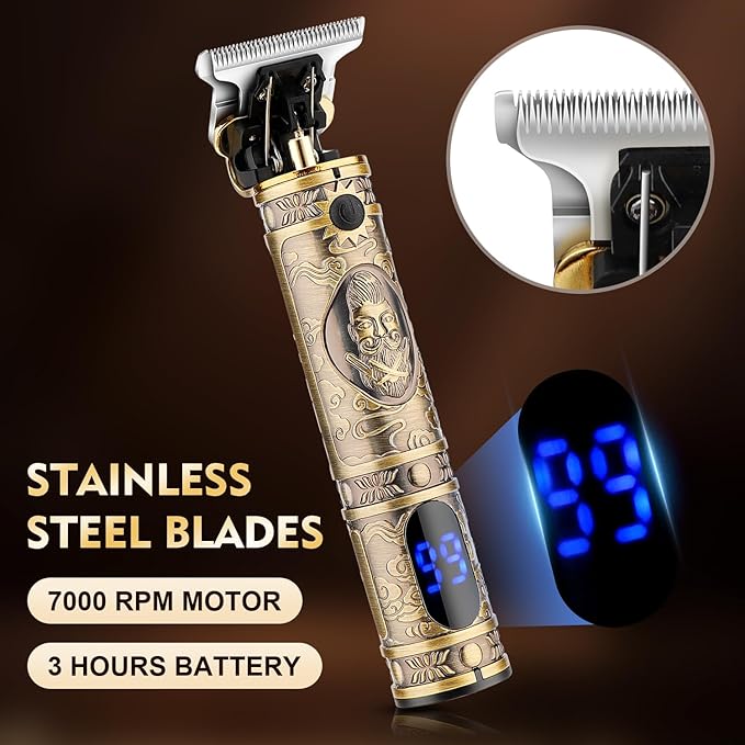 Karrte Men’s Grooming Kit Professional Hair Clippers and Shaver for MenElectric Razor and Nose Trimmer SetBeard Trimmer with 2 Foil HeadGifts for Men