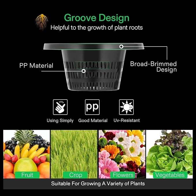 5 Gallon 4 Buckets+Reservoir Kit 2-in-1 Deep Water Culture Grow Kit System with Air Stone and Water Level Device
