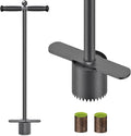 Dolibest Sod Plugger Tool Grass Plugger Tool with Dual Pedals Bulb Planter W/Sharp Serrations and Non-Slip Soft Grip Handle for Lawn Planting Bulbs and Grass Repair (No Assembly)