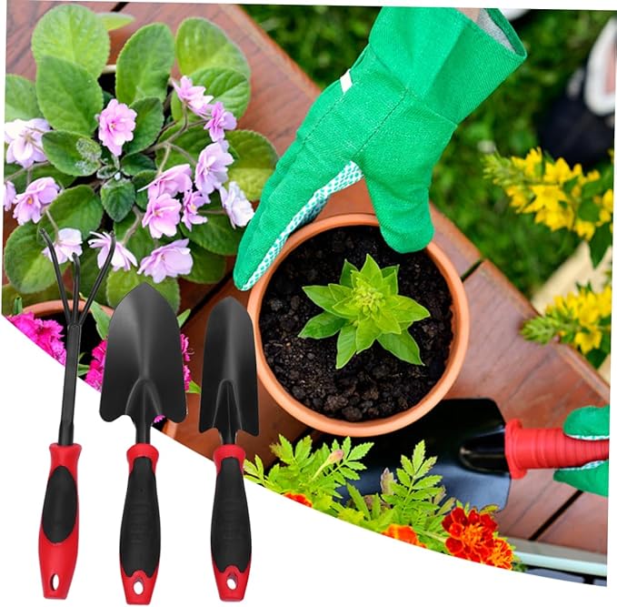 BESPORTBLE 1 Set Gardening Tool with Ergonomic Handles for Transplanting Cultivating and Weeding Durable Rake and Shovel Kit for Adults for Your Garden