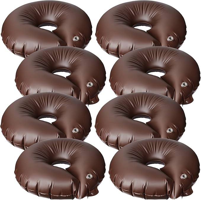 Tessco for you 8 Pack 15 Gallon Tree Watering BagsSlow Release Tree Watering Ring35.4 Inch PVC Drip Irrigation Water PouchRound Automatic Drip System for Planting Gardening and Shrubs(Brown)