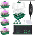 FINEST+ Seed Starter Tray with Heat Mat and Grow Light5 Pack Seedling Starter Trays with Time ControllerSeedling Starter Tray with Adjustable BrightnessSeed Starting Kit with Adjustable Humidity